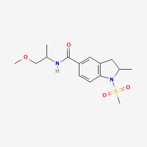 molecular formula C15H22N2O4S B4593902 N-(2-甲氧基-1-甲基乙基)-2-甲基-1-(甲磺酰基)-5-吲哚啉甲酰胺 