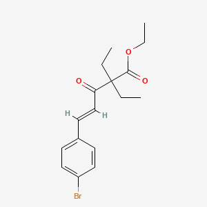 ethyl 5-(4-bromophenyl)-2,2-diethyl-3-oxo-4-pentenoate