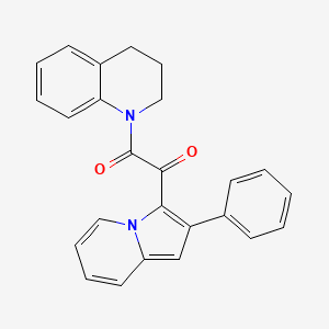 molecular formula C25H20N2O2 B4593983 2-(3,4-dihydro-1(2H)-quinolinyl)-2-oxo-1-(2-phenyl-3-indolizinyl)ethanone 