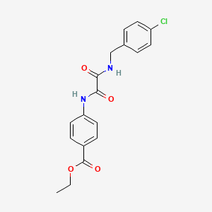 Ethyl 4-[[2-[(4-chlorophenyl)methylamino]-2-oxoacetyl]amino]benzoate