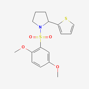 molecular formula C16H19NO4S2 B4593995 1-[(2,5-二甲氧基苯基)磺酰基]-2-(2-噻吩基)吡咯烷 