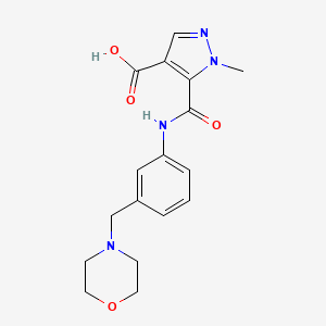 molecular formula C17H20N4O4 B4594025 1-甲基-5-({[3-(4-吗啉基甲基)苯基]氨基}羰基)-1H-吡唑-4-羧酸 