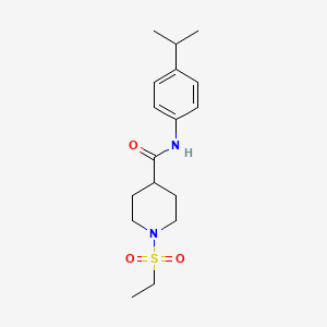 molecular formula C17H26N2O3S B4594026 1-(乙基磺酰基)-N-(4-异丙基苯基)-4-哌啶甲酰胺 