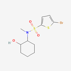 molecular formula C11H16BrNO3S2 B4594027 5-溴-N-(2-羟基环己基)-N-甲基-2-噻吩磺酰胺 