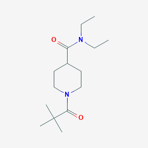 1-(2,2-dimethylpropanoyl)-N,N-diethyl-4-piperidinecarboxamide