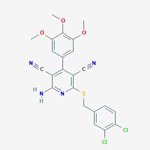 2-Amino-6-[(3,4-dichlorobenzyl)sulfanyl]-4-(3,4,5-trimethoxyphenyl)-3,5-pyridinedicarbonitrile