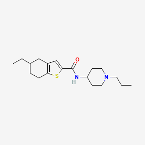 molecular formula C19H30N2OS B4594088 5-乙基-N-(1-丙基-4-哌啶基)-4,5,6,7-四氢-1-苯并噻吩-2-甲酰胺 