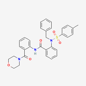 molecular formula C32H31N3O5S B4594103 2-{benzyl[(4-methylphenyl)sulfonyl]amino}-N-[2-(4-morpholinylcarbonyl)phenyl]benzamide 