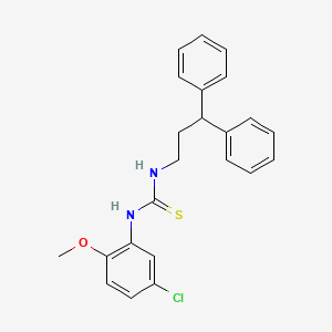 molecular formula C23H23ClN2OS B4594139 N-(5-chloro-2-methoxyphenyl)-N'-(3,3-diphenylpropyl)thiourea 