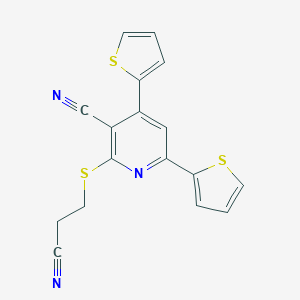 2-[(2-Cyanoethyl)sulfanyl]-4,6-di(2-thienyl)nicotinonitrile