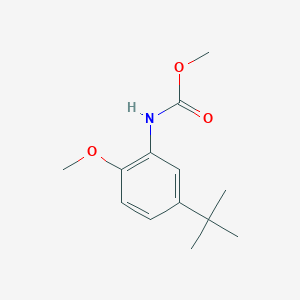 molecular formula C13H19NO3 B4594152 5-叔丁基-2-甲氧基苯基甲氨酸甲酯 