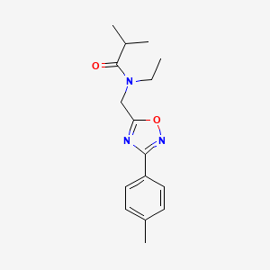 molecular formula C16H21N3O2 B4594172 N-ethyl-2-methyl-N-{[3-(4-methylphenyl)-1,2,4-oxadiazol-5-yl]methyl}propanamide 