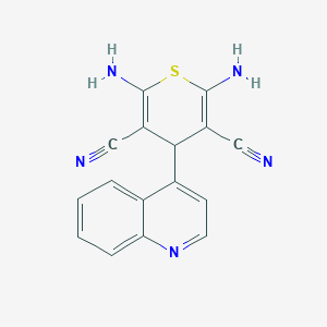 2,6-diamino-4-quinolin-4-yl-4H-thiopyran-3,5-dicarbonitrile