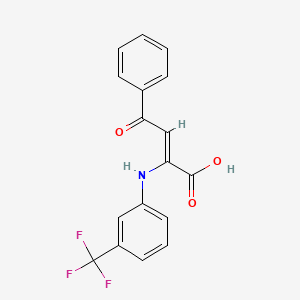 4-oxo-4-phenyl-2-{[3-(trifluoromethyl)phenyl]amino}-2-butenoic acid