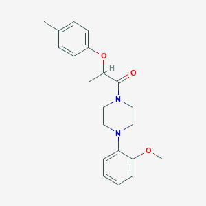 molecular formula C21H26N2O3 B4594222 1-[4-(2-METHOXYPHENYL)PIPERAZINO]-2-(4-METHYLPHENOXY)-1-PROPANONE 