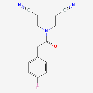 N,N-bis(2-cyanoethyl)-2-(4-fluorophenyl)acetamide