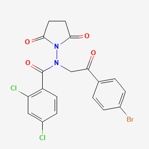 molecular formula C19H13BrCl2N2O4 B4594298 N-[2-(4-溴苯基)-2-氧代乙基]-2,4-二氯-N-(2,5-二氧代-1-吡咯烷基)苯甲酰胺 