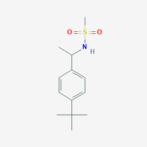 molecular formula C13H21NO2S B4594379 N-[1-(4-tert-butylphenyl)ethyl]methanesulfonamide 