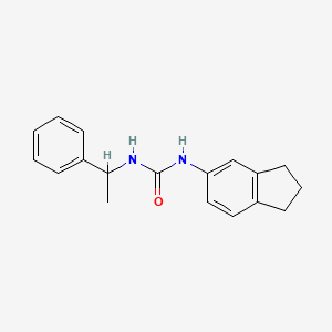 molecular formula C18H20N2O B4594392 N-(2,3-二氢-1H-茚-5-基)-N'-(1-苯乙基)脲 