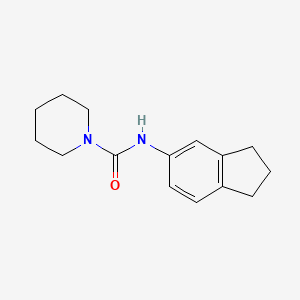 molecular formula C15H20N2O B4594395 N-(2,3-二氢-1H-茚-5-基)-1-哌啶甲酰胺 