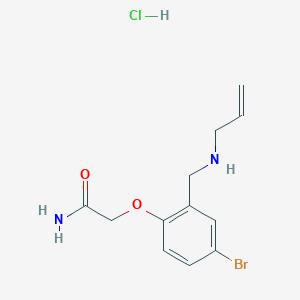 molecular formula C12H16BrClN2O2 B4594403 2-[4-Bromo-2-[(prop-2-enylamino)methyl]phenoxy]acetamide;hydrochloride 