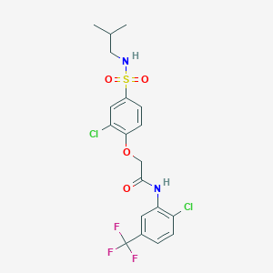 2-[2-chloro-4-(2-methylpropylsulfamoyl)phenoxy]-N-[2-chloro-5-(trifluoromethyl)phenyl]acetamide