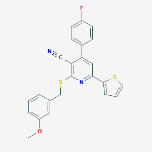 4-(4-Fluorophenyl)-2-[(3-methoxybenzyl)sulfanyl]-6-(2-thienyl)nicotinonitrile