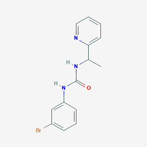 molecular formula C14H14BrN3O B4594458 N-(3-溴苯基)-N'-[1-(2-吡啶基)乙基]脲 