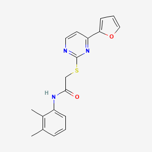 molecular formula C18H17N3O2S B4594467 N-(2,3-二甲苯基)-2-{[4-(2-呋喃)-2-嘧啶基]硫代}乙酰胺 