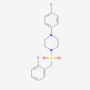 1-(4-FLUOROPHENYL)-4-[(2-FLUOROPHENYL)METHANESULFONYL]PIPERAZINE