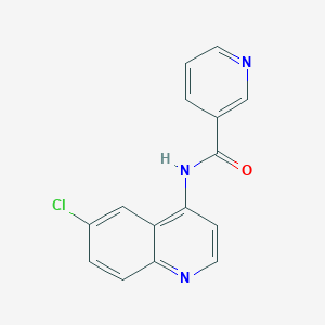 molecular formula C15H10ClN3O B4594523 N-(6-氯-4-喹啉基)烟酰胺 