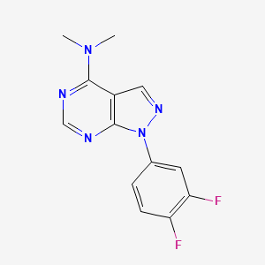 molecular formula C13H11F2N5 B4594542 [1-(3,4-Difluorophenyl)pyrazolo[4,5-e]pyrimidin-4-yl]dimethylamine 