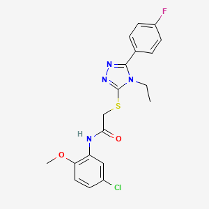 N-(5-chloro-2-methoxyphenyl)-2-{[4-ethyl-5-(4-fluorophenyl)-4H-1,2,4-triazol-3-yl]sulfanyl}acetamide