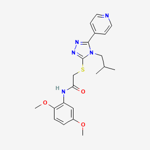 molecular formula C21H25N5O3S B4594583 N-(2,5-dimethoxyphenyl)-2-{[4-(2-methylpropyl)-5-(pyridin-4-yl)-4H-1,2,4-triazol-3-yl]sulfanyl}acetamide 