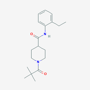 1-(2,2-dimethylpropanoyl)-N-(2-ethylphenyl)piperidine-4-carboxamide