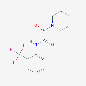 molecular formula C14H15F3N2O2 B4594604 2-氧代-2-(1-哌啶基)-N-[2-(三氟甲基)苯基]乙酰胺 