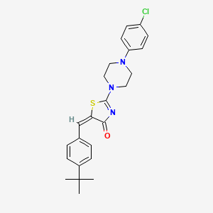 (5E)-5-(4-tert-butylbenzylidene)-2-[4-(4-chlorophenyl)piperazin-1-yl]-1,3-thiazol-4(5H)-one