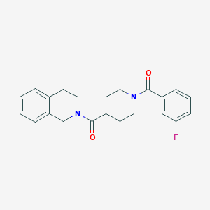 molecular formula C22H23FN2O2 B4594622 2-{[1-(3-fluorobenzoyl)-4-piperidinyl]carbonyl}-1,2,3,4-tetrahydroisoquinoline 