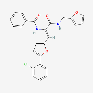 N-{(1Z)-1-[5-(2-chlorophenyl)furan-2-yl]-3-[(furan-2-ylmethyl)amino]-3-oxoprop-1-en-2-yl}benzamide