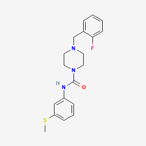 molecular formula C19H22FN3OS B4594656 4-[(2-FLUOROPHENYL)METHYL]-N-[3-(METHYLSULFANYL)PHENYL]PIPERAZINE-1-CARBOXAMIDE 