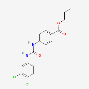 molecular formula C17H16Cl2N2O3 B4594664 propyl 4-({[(3,4-dichlorophenyl)amino]carbonyl}amino)benzoate 