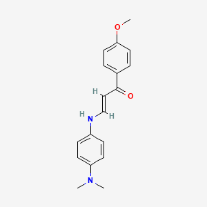 molecular formula C18H20N2O2 B4594686 3-{[4-(二甲氨基)苯基]氨基}-1-(4-甲氧基苯基)-2-丙烯-1-酮 