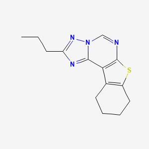 molecular formula C14H16N4S B4594718 2-propyl-8,9,10,11-tetrahydro[1]benzothieno[3,2-e][1,2,4]triazolo[1,5-c]pyrimidine 