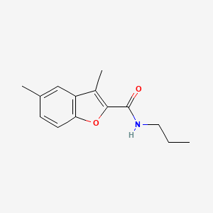 molecular formula C14H17NO2 B4594723 3,5-二甲基-N-丙基-1-苯并呋喃-2-甲酰胺 