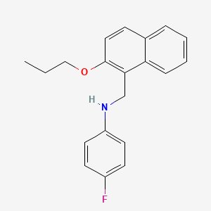 molecular formula C20H20FNO B4594738 (4-fluorophenyl)[(2-propoxy-1-naphthyl)methyl]amine 