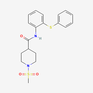 molecular formula C19H22N2O3S2 B4594769 1-(甲磺酰基)-N-[2-(苯硫基)苯基]-4-哌啶甲酰胺 