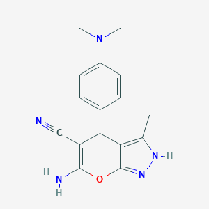 6-Amino-4-[4-(dimethylamino)phenyl]-3-methyl-1,4-dihydropyrano[2,3-c]pyrazole-5-carbonitrile