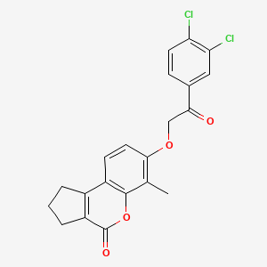 7-[2-(3,4-DICHLOROPHENYL)-2-OXOETHOXY]-6-METHYL-1H,2H,3H,4H-CYCLOPENTA[C]CHROMEN-4-ONE