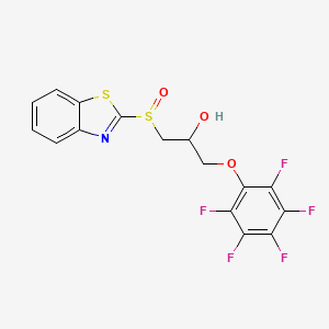 molecular formula C16H10F5NO3S2 B4594824 1-(1,3-苯并噻唑-2-亚磺酰基)-3-(五氟苯氧基)-2-丙醇 