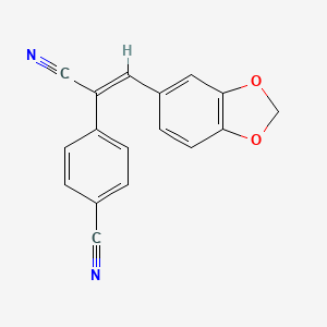 4-[(E)-2-(1,3-benzodioxol-5-yl)-1-cyanoethenyl]benzonitrile